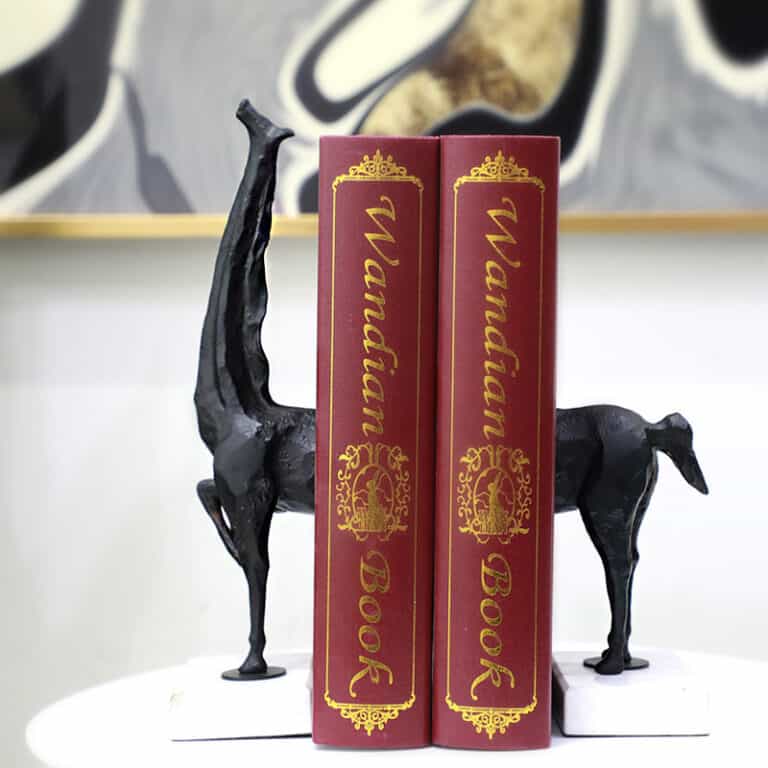 Balvi Serre-Livres Teckel Noir - Support De Livres En Forme De Chien, Lot De 2 Pièces En Métal